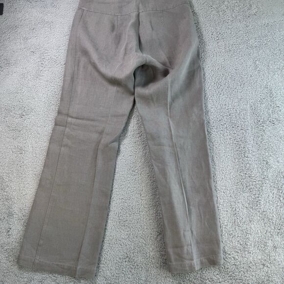 Eileen Fisher Pants Women S Grey Linen Wide Leg Casual Summer Casual - Picture 8 of 11